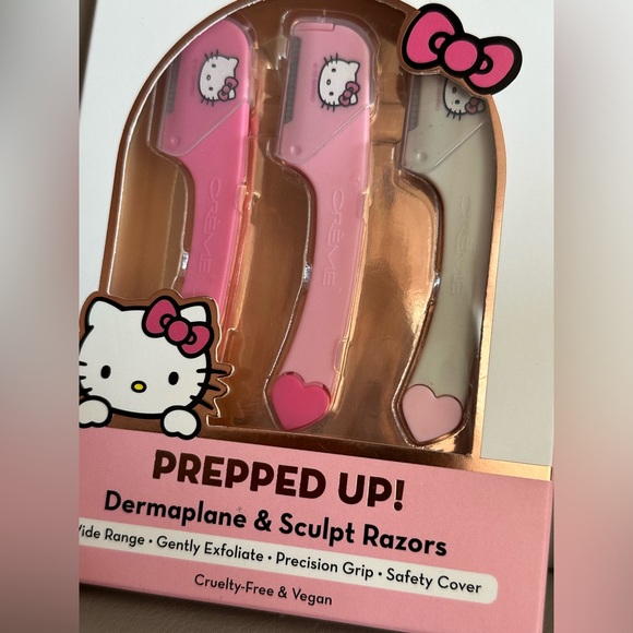 Hello Kitty x The Crème Shop Prepped Up! Dermaplane and Sculpt Razors (Pink) - Picture 3 of 4